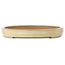 Ovale beige bonsaipot van Seizan (Reihou, Kataoka Katsushi, meester Seizan oven) - 520 x 370 x 48 mm