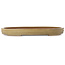 Oval beige bonsai pot by Seizan (Reihou, Kataoka Katsushi, master Seizan kiln) - 562 x 402 x 52 mm