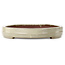 Oval beige bonsai pot by Kakuzan - 540 x 395 x 63 mm