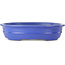Oval blue bonsai pot by Seizan (Reihou, Kataoka Katsushi, master Seizan kiln) - 462 x 355 x 108 mm