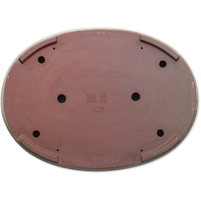 Ovale beige bonsaipot van Kakuzan - 540 x 395 x 63 mm