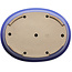 Oval blue bonsai pot by Seizan (Reihou, Kataoka Katsushi, master Seizan kiln) - 462 x 355 x 108 mm
