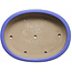 Oval blue bonsai pot by Seizan (Reihou, Kataoka Katsushi, master Seizan kiln) - 462 x 355 x 108 mm
