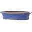 Oval blue bonsai pot by Seizan (Reihou, Kataoka Katsushi, master Seizan kiln) - 432 x 368 x 95 mm