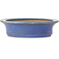 Ovale blauwe bonsaipot van Seizan (Reihou, Kataoka Katsushi, meester Seizan oven) - 432 x 368 x 95 mm