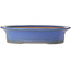 Oval blue bonsai pot by Seizan (Reihou, Kataoka Katsushi, master Seizan kiln) - 432 x 376 x 95 mm
