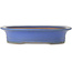 Oval blue bonsai pot by Seizan (Reihou, Kataoka Katsushi, master Seizan kiln) - 432 x 376 x 95 mm