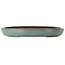 Oval green bonsai pot by Kakuzan - 550 x 392 x 65 mm