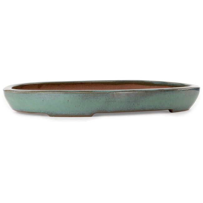 Vaso bonsai ovale verde di Kakuzan - 550 x 392 x 65 mm