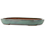 Oval green bonsai pot by Kakuzan - 550 x 392 x 65 mm