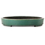 Oval green bonsai pot by Koyou - 640 x 425 x 70 mm