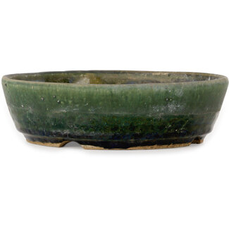 210 mm round green pot from Japan