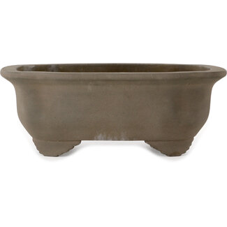  Yamaaki Maceta para bonsái mokko sin esmaltar de 495 mm de Yamaaki Toshio (tercera generación), Tokoname, Japón