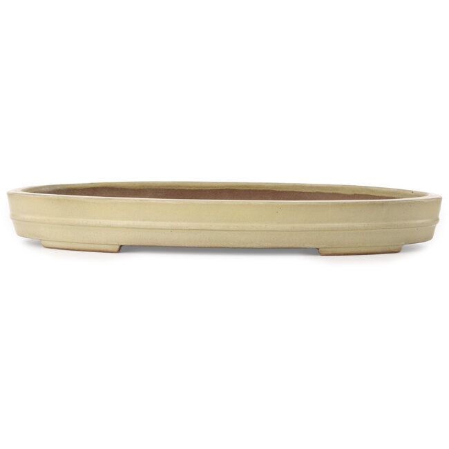 Vaso bonsai ovale beige di Kakuzan - 472 x 342 x 55 mm