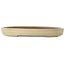Oval beige bonsai pot by Kakuzan - 472 x 342 x 55 mm
