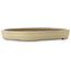 Oval beige bonsai pot by Kakuzan - 472 x 342 x 55 mm
