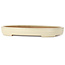 Oval beige bonsai pot by Yamafusa - 472 x 342 x 55 mm