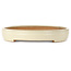 Oval beige bonsai pot by Yamafusa - 472 x 342 x 55 mm