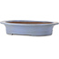 Oval blue bonsai pot by Kakuzan - 560 x 472 x 100 mm