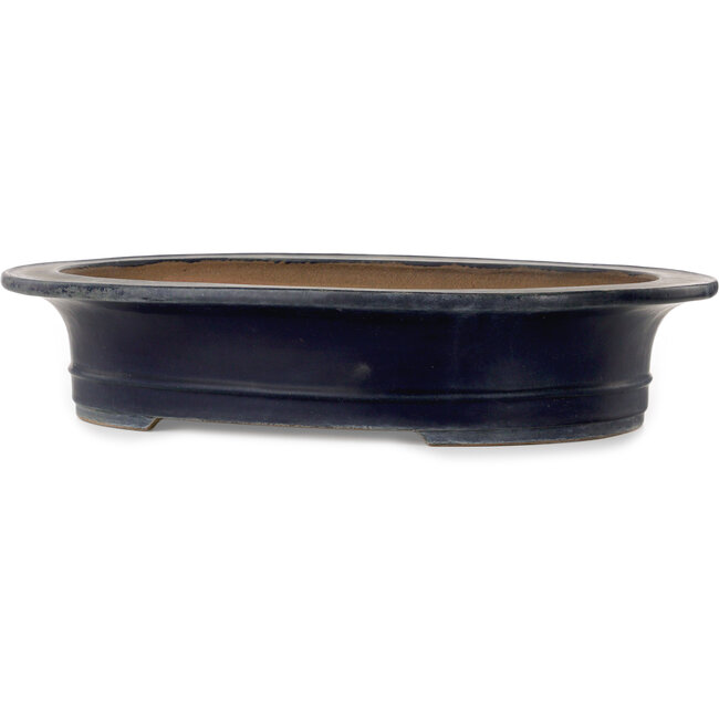 Oval blue bonsai pot by Kakuzan - 615 x 505 x 125 mm