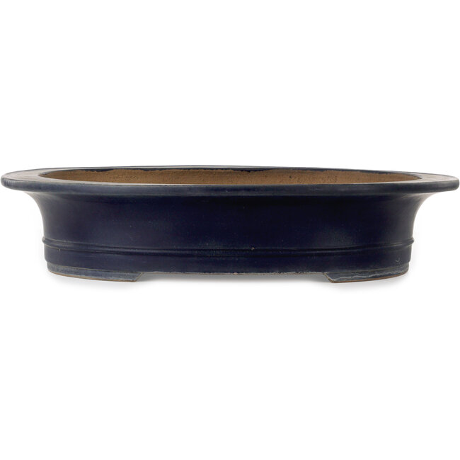 Ovaler blauer Bonsai-Topf von Kakuzan – 615 x 505 x 125 mm