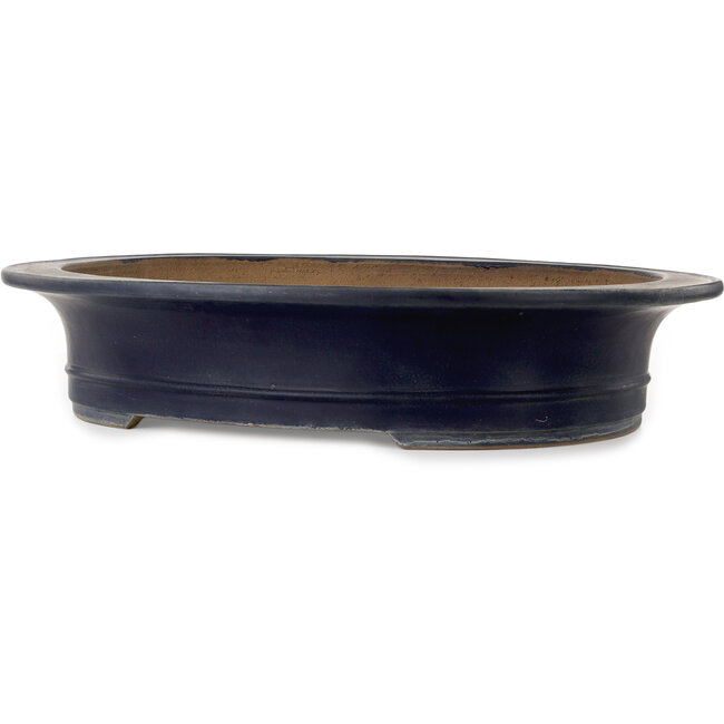 Oval blue bonsai pot by Kakuzan - 615 x 505 x 125 mm