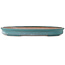 Oval green bonsai pot by Seizan (Reihou, Kataoka Katsushi, master Seizan kiln) - 580 x 410 x 65 mm