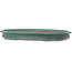 Oval green bonsai pot by Seizan (Reihou, Kataoka Katsushi, master Seizan kiln) - 580 x 410 x 65 mm