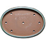 Maceta ovalada verde para bonsái de Kakuzan - 550 x 392 x 65 mm