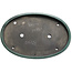 Pot ovale vert pour bonsaï de Koyou - 640 x 425 x 70 mm