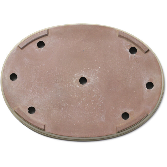 Maceta ovalada beige para bonsái de Kakuzan - 472 x 342 x 55 mm