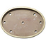 Pot à bonsaï ovale beige de Kakuzan - 472 x 342 x 55 mm