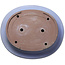 Pot à bonsaï ovale bleu de Kakuzan - 560 x 472 x 100 mm