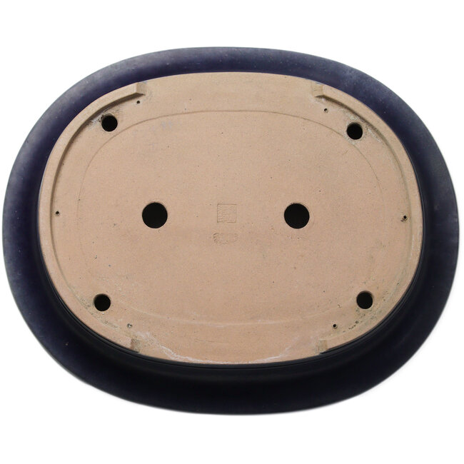 Maceta ovalada azul para bonsái de Kakuzan - 615 x 505 x 125 mm