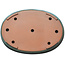 Oval green bonsai pot by Kakuzan - 550 x 395 x 65 mm