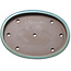 Oval green bonsai pot by Kakuzan - 555 x 400 x 65 mm