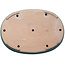 Oval green bonsai pot by Seizan (Reihou, Kataoka Katsushi, master Seizan kiln) - 580 x 410 x 65 mm