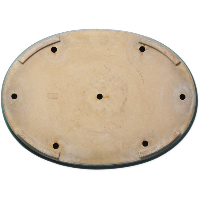 Ovaler grüner Bonsaitopf von Seizan (Reihou, Kataoka Katsushi, Meister Seizan-Ofen) – 630 x 460 x 80 mm