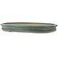 Pot à bonsaï ovale vert par Seizan (Reihou, Kataoka Katsushi, maître four Seizan) - 630 x 460 x 80 mm