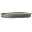 Oval green bonsai pot by Seizan (Reihou, Kataoka Katsushi, master Seizan kiln) - 630 x 460 x 80 mm