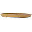 Oval light brown bonsai pot by Seizan (Reihou, Kataoka Katsushi, master Seizan kiln) - 545 x 350 x 52 mm