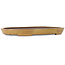 Oval light brown bonsai pot by Seizan (Reihou, Kataoka Katsushi, master Seizan kiln) - 545 x 350 x 52 mm