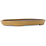 Oval light brown bonsai pot by Seizan (Reihou, Kataoka Katsushi, master Seizan kiln) - 545 x 350 x 52 mm