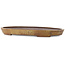 Oval light brown bonsai pot by Seizan (Reihou, Kataoka Katsushi, master Seizan kiln) - 600 x 385 x 55 mm