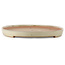 Oval beige bonsai pot by Seizan (Reihou, Kataoka Katsushi, master Seizan kiln) - 495 x 420 x 100 mm