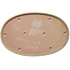 Oval beige bonsai pot by Seizan (Reihou, Kataoka Katsushi, master Seizan kiln) - 552 x 350 x 40 mm