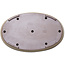 Oval light brown bonsai pot by Seizan (Reihou, Kataoka Katsushi, master Seizan kiln) - 545 x 350 x 52 mm