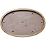 Oval light brown bonsai pot by Seizan (Reihou, Kataoka Katsushi, master Seizan kiln) - 600 x 385 x 55 mm