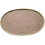 Oval beige bonsai pot by Seizan (Reihou, Kataoka Katsushi, master Seizan kiln) - 700 x 440 x 45 mm