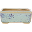 Pot à bonsaï rectangulaire bleu et violet par Eime Yozan - 113 x 83 x 42 mm